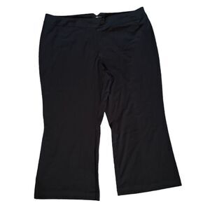 Black Straight Leg Office Casual Relaxed Dress Trouser Work Pants
